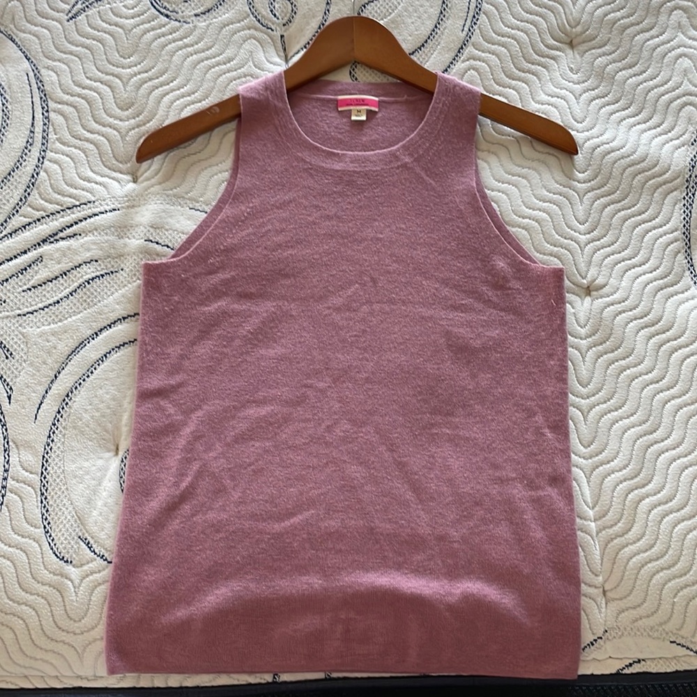 Mauve J. Crew cashmere shell